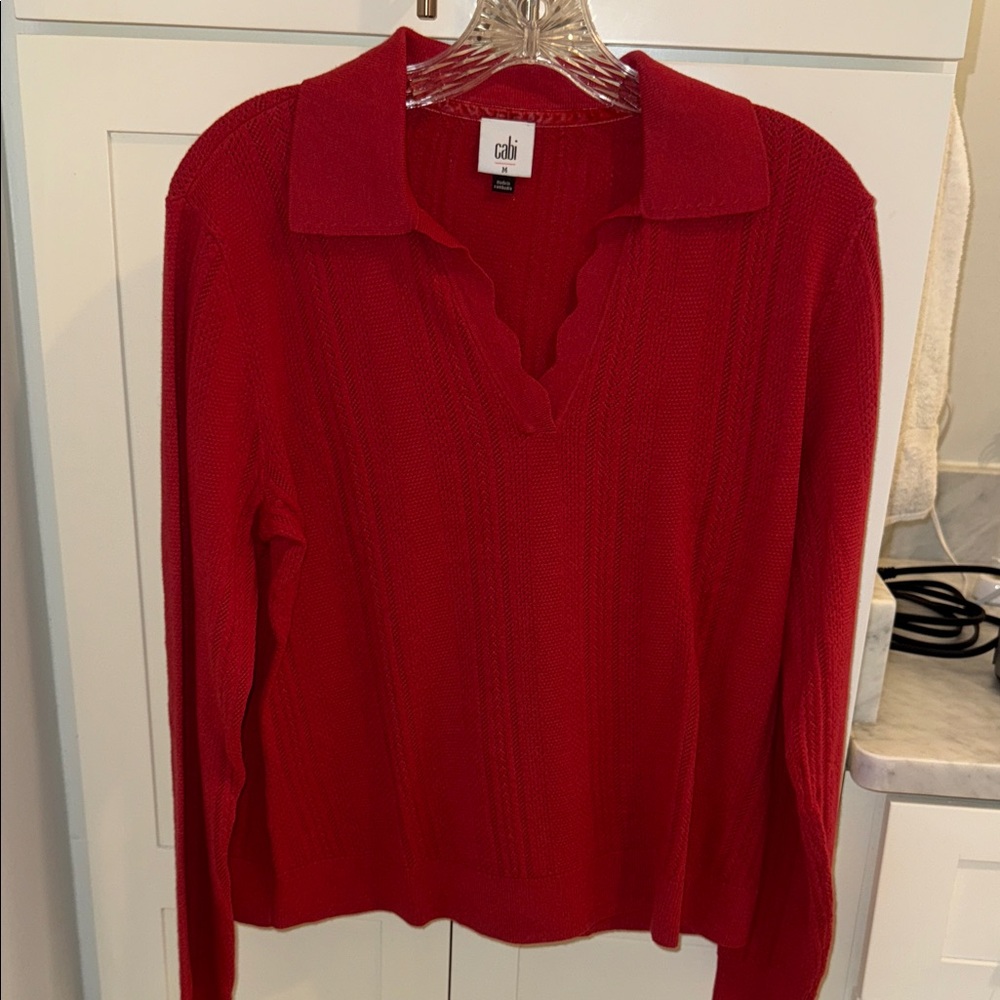CAbi V-Neck Red Sweater